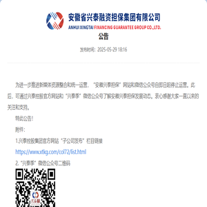 安徽省兴泰融资担保集团有限公司