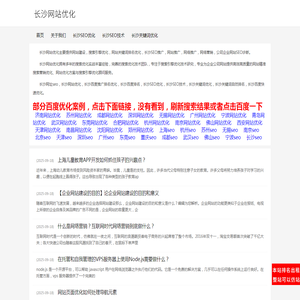 长沙网站优化
