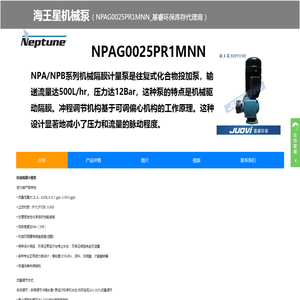 美国Neptune海王星NPAG0025PR1MNN计量泵