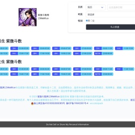 紫微斗数命盘解析