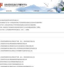 山东招采信息公开服务平台