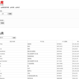 rgb颜色表