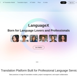 LanguageX：为专业语言服务而生的AI翻译平台。LanguageX: