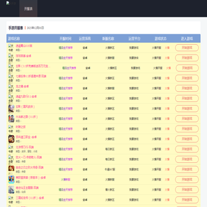 手机游戏开服时间表,手机游戏下载,中文专业游戏门户