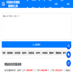 天辰站长权重批量查询工具
