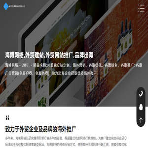 嘉兴市海博网络科技有限公司,品牌出海,外贸建站,外贸网站推广,海外营销