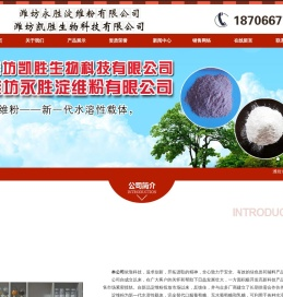 潍坊永胜淀维粉有限公司主导产品有白淀维粉