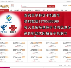 沈阳数字空间靓号网